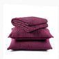 Plum Cotton Quilted Bed Set | Diamond Pattern | Handmade | Twin, Queen & King