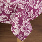 Plum Dominoterie Bold Floral Print Cotton Tablecloth | Round, 4-Seater & 6-Seater Sizes