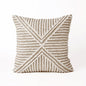 Zulu Inspired Tufted Off‑White & Beige Pillow Cover 18x18