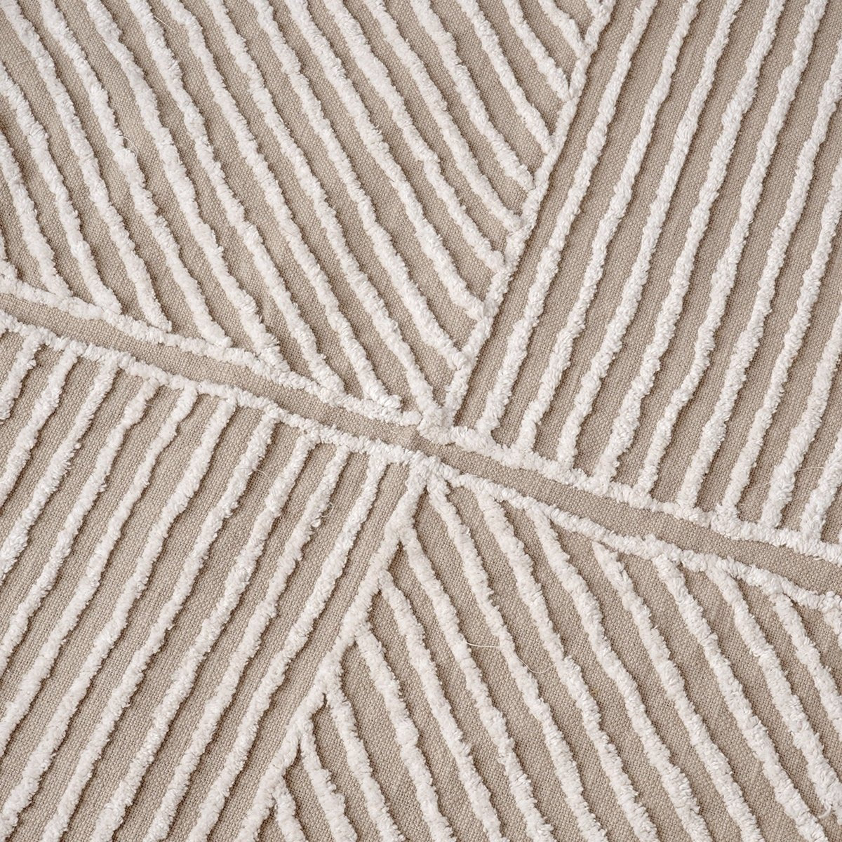 Zulu Beige & Off White Cotton Tufted Throw Blanket | 100% Slub Cotton | 50×60 Inches