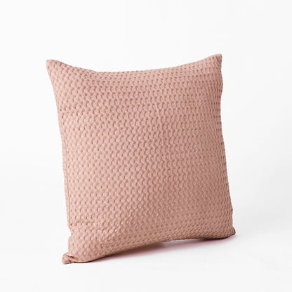 Old Rose Reversible Cotton Waffle Pillow Cover Soft Luxury