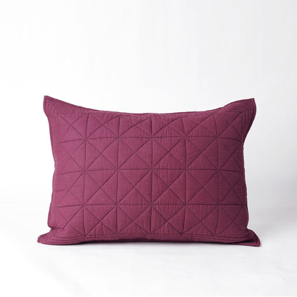 Plum Cotton Quilted Pillow Cases | Handmade | Multiple Sizes