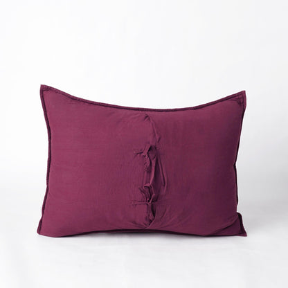 Plum Cotton Quilted Bed Set | Diamond Pattern | Handmade | Twin, Queen & King