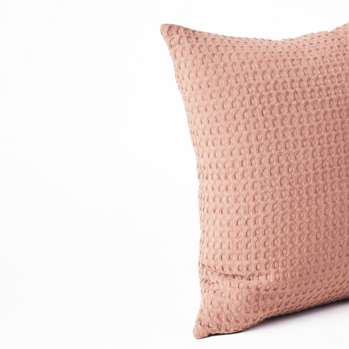 Old Rose Reversible Cotton Waffle Pillow Cover Soft Luxury