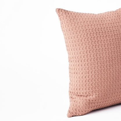 Old Rose Reversible Cotton Waffle Pillow Cover Soft Luxury