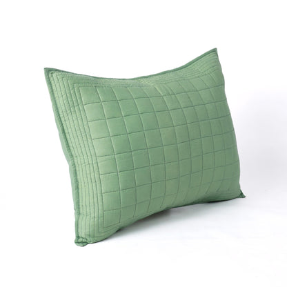 Sage Green Cotton Quilted Pillow Cases | Handmade | Multiple Sizes