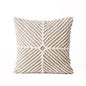Zulu Collection Tufted Off-White & Beige Pillow Cover 18x18 inches