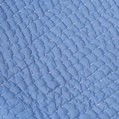 Stonewashed Denim Blue Quilted Throw Blanket 50x60 Inches