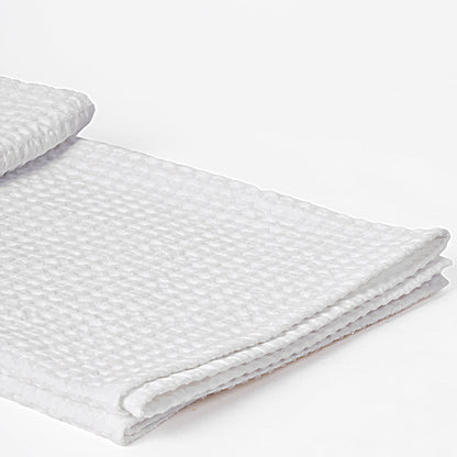 Premium White Waffle Cotton Throw Blanket Soft 50x60 Inch Luxury