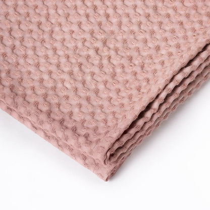 Old Rose Waffle Cotton Throw Blanket – Soft 130×150 cm