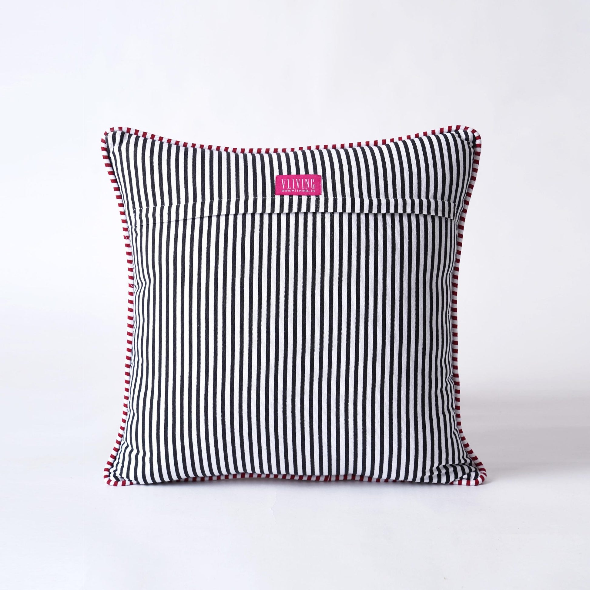Black White Poinsettia Christmas Pillow Cover 16x16 Standard Size
