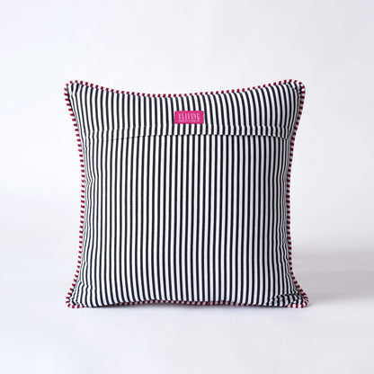 Black White Poinsettia Christmas Pillow Cover 16x16 Standard Size