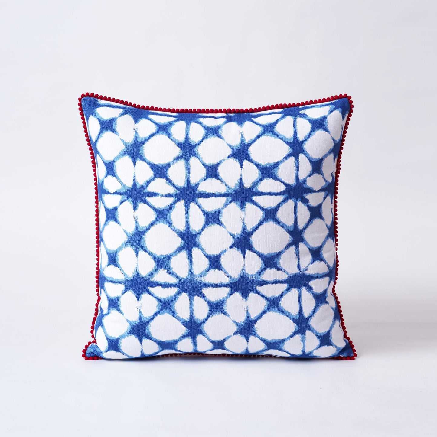 Blue White Tie Dye Prism Pillow Cover Standard 16×16