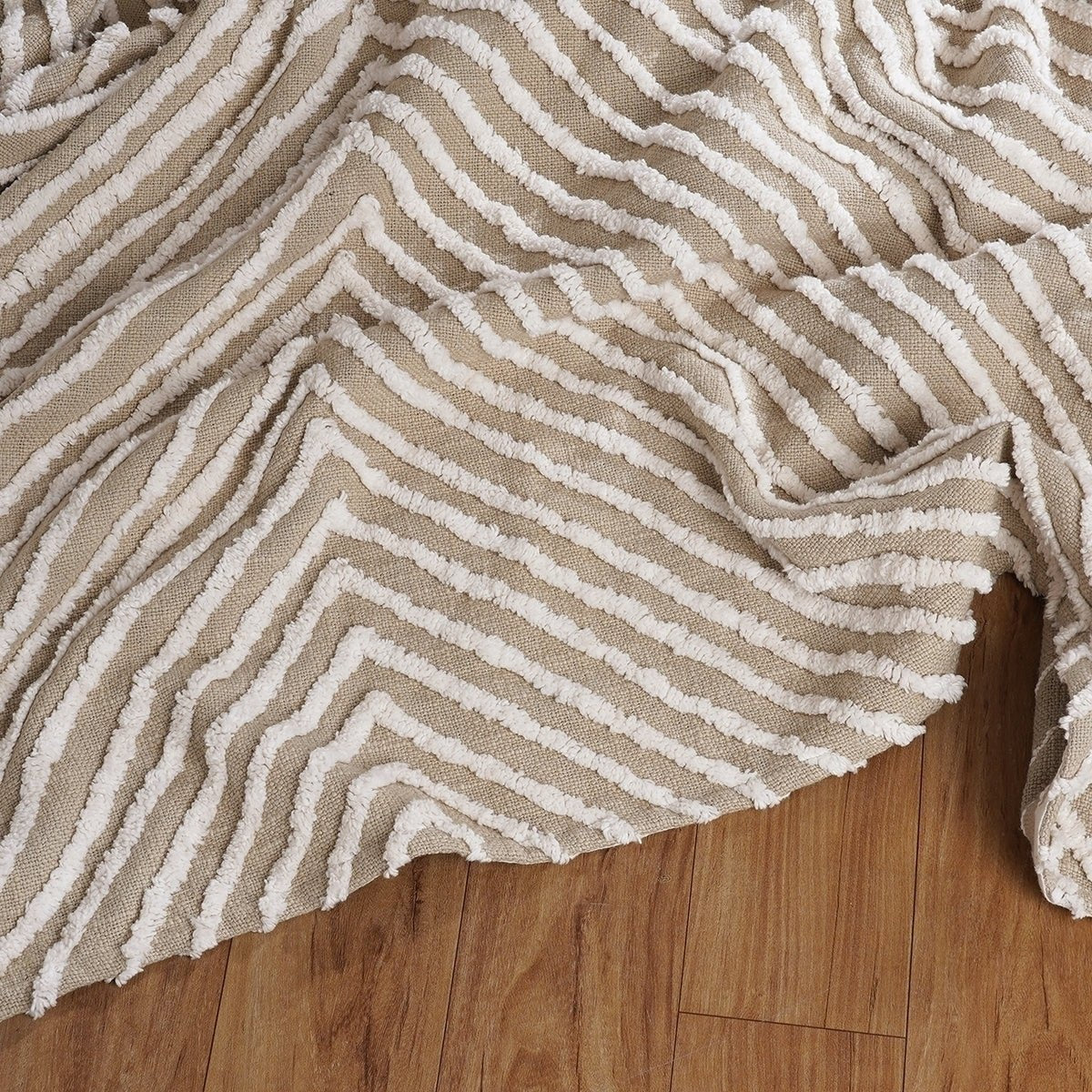 ZULU 100% Cotton Tufted Throw Blanket – 50x60 Inch Boho Chic