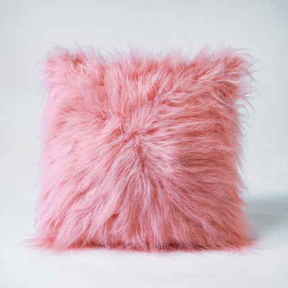 Blush Faux Fur Pillow Cover – Pile, Zip Closure, Various Sizes