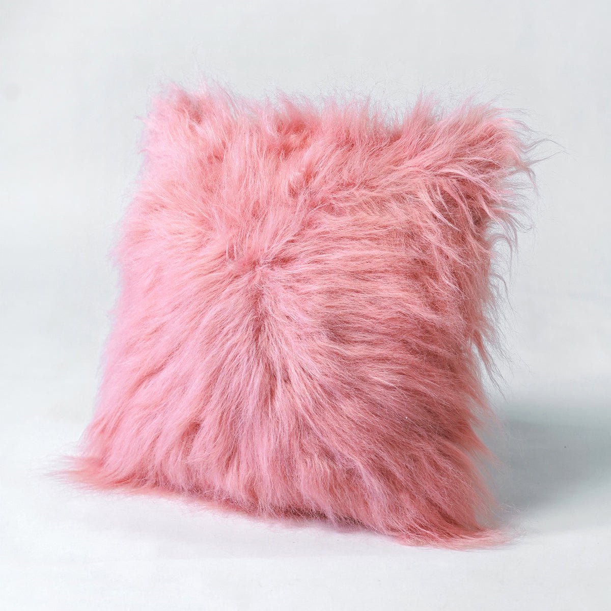 Blush Faux Fur Pillow Cover – Pile, Zip Closure, Various Sizes
