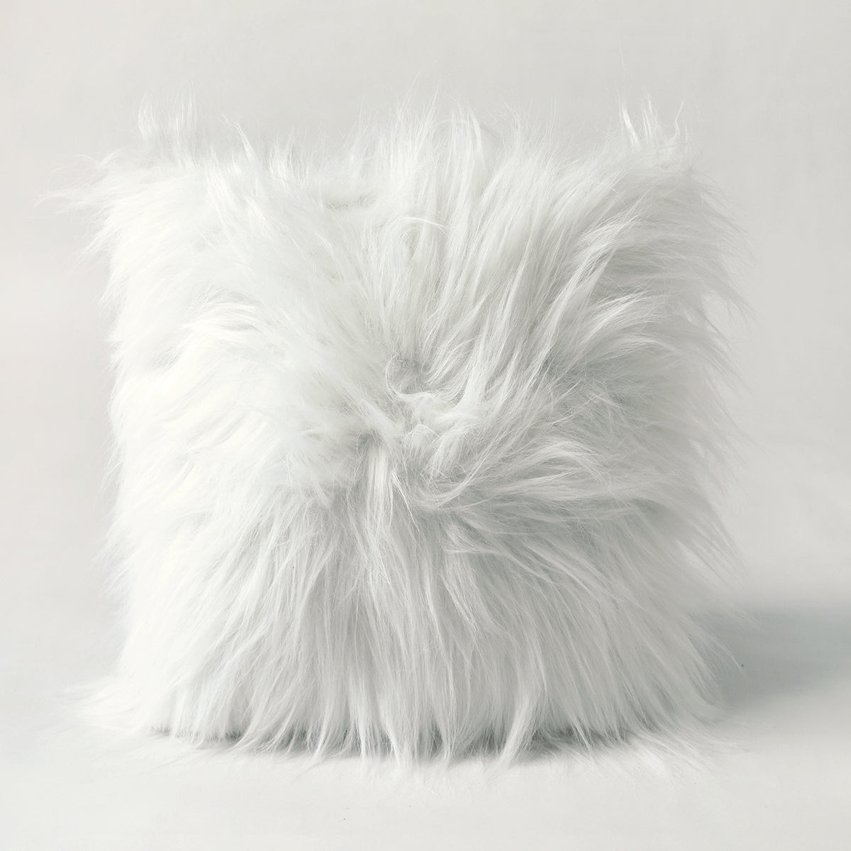 Plush White Faux Fur Pillow Cover – Luxurious Softness, Multiple Sizes