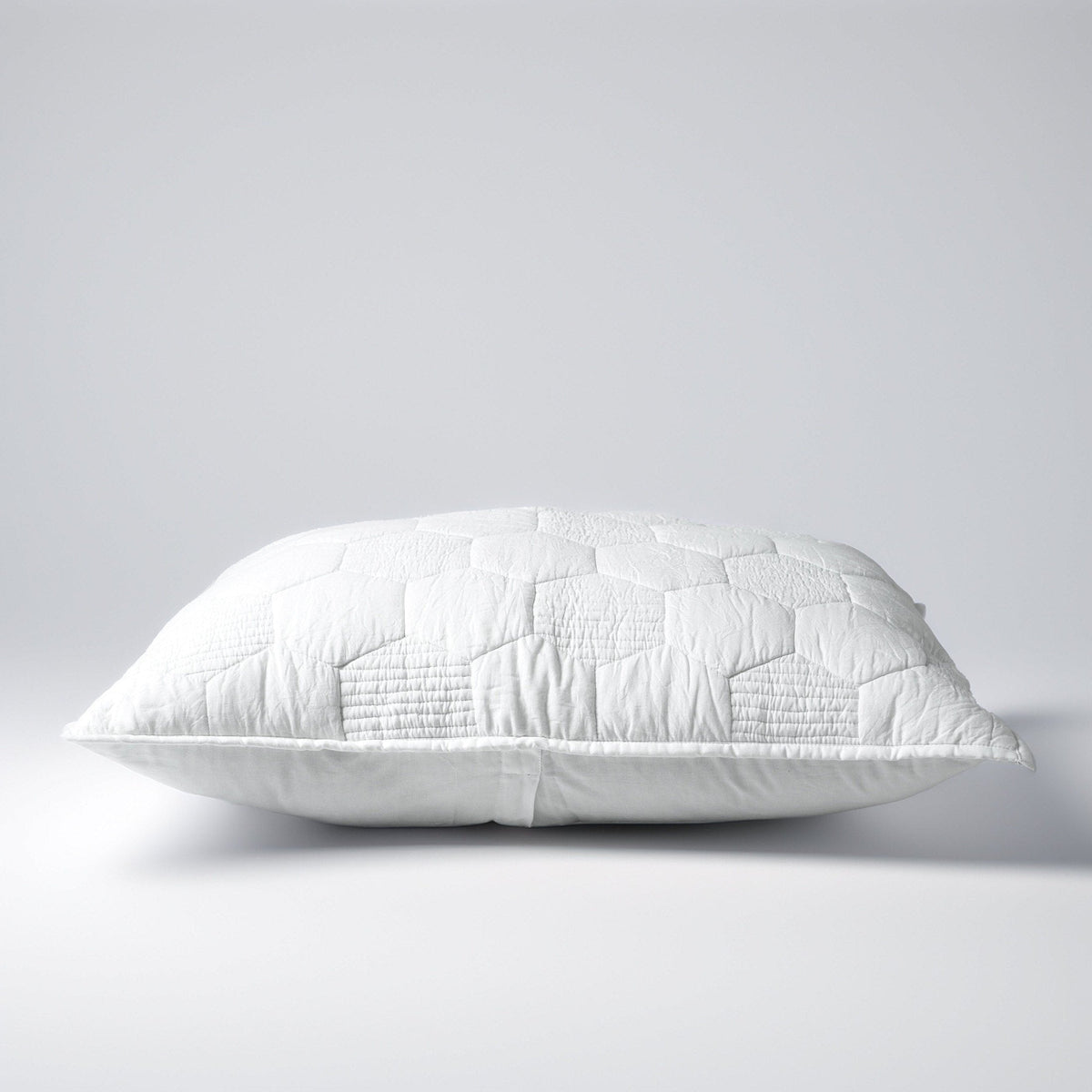 Shwet White Hexagon Quilted Pillow Cases | 100% Cotton | Multiple Sizes