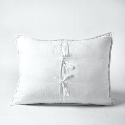 Shwet White Hexagon Quilted Pillow Cases | 100% Cotton | Multiple Sizes
