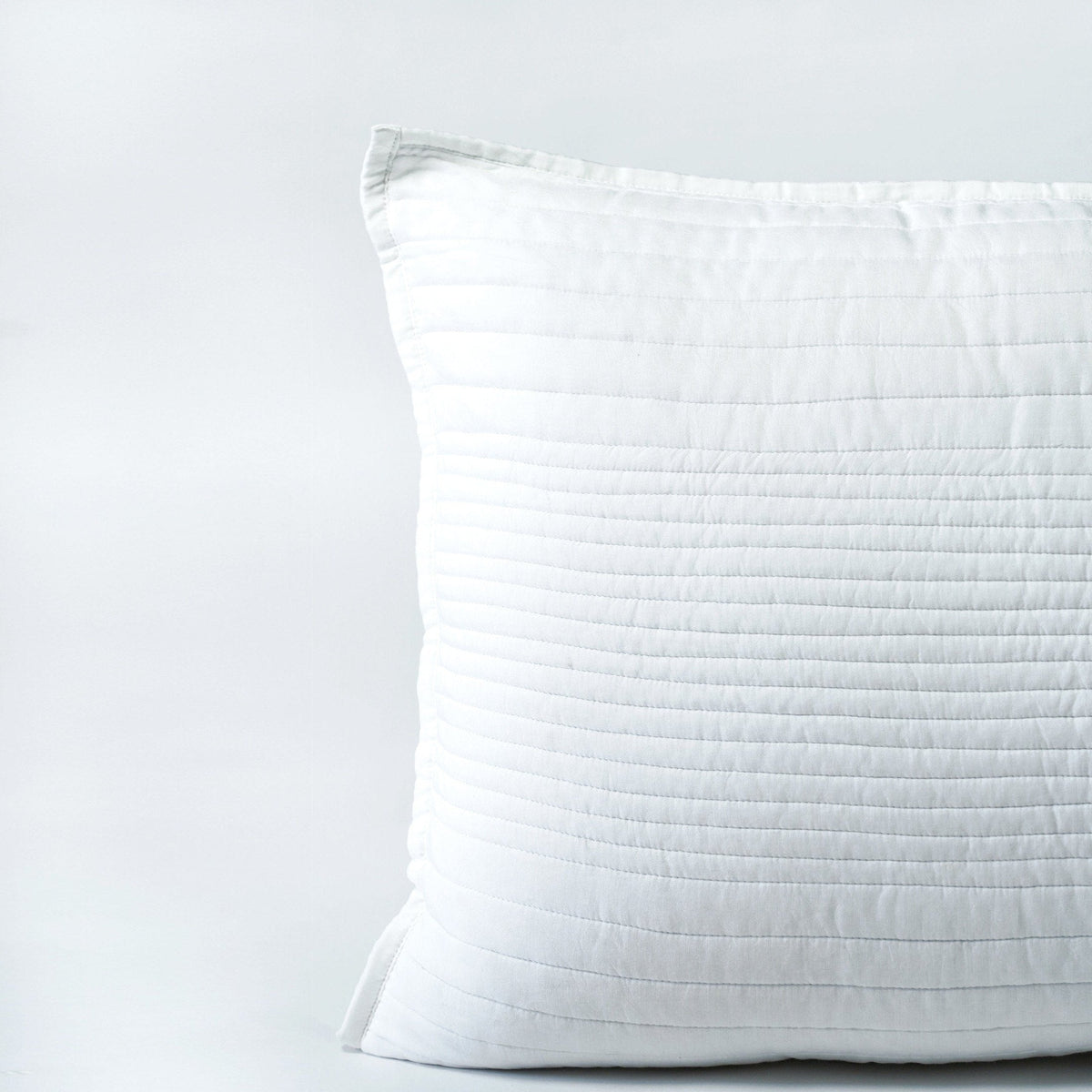 Shwet White 300TC Cotton Satin Quilted Pillow Cases | Luxury | Multiple Sizes