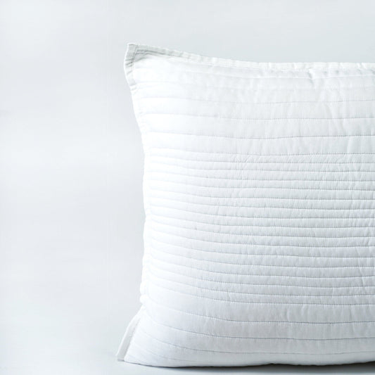 SHWET White Luxury 300TC Cotton Satin Quilted Pillow Cases Set