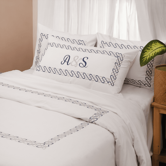 Custom Monogrammed Bed & Bath Linen Set – Personalised Designs