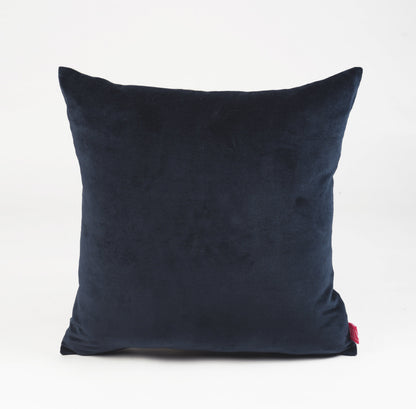 Blue-Grey Velvet & Linen Reversible Cushion Cover | Autumn Tones | 3 Sizes