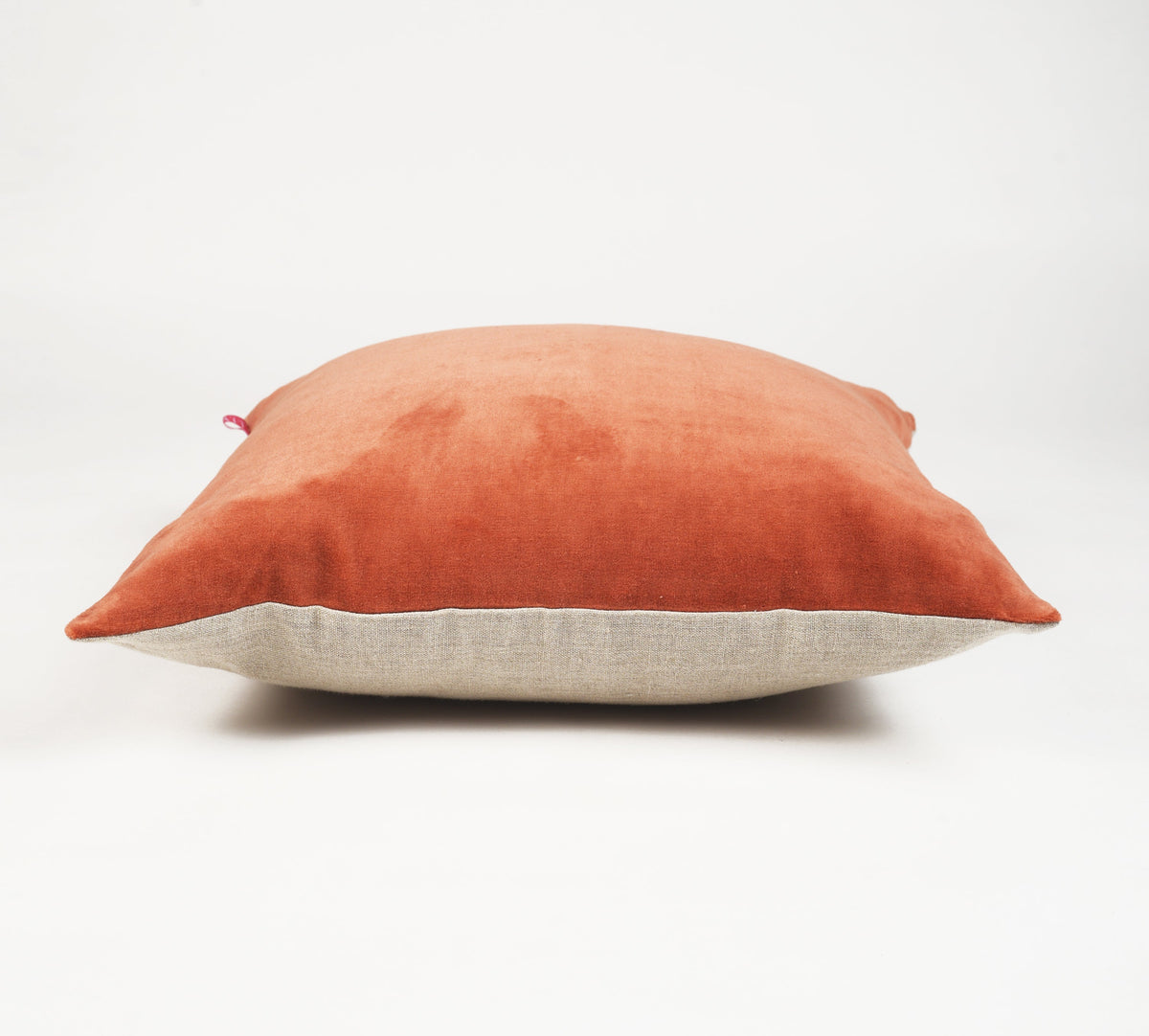 Rust Velvet & Linen Reversible Cushion Cover – 3 Sizes