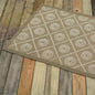 Beige Hamong Diamond Print Tribal Cotton Rug | Handmade in India