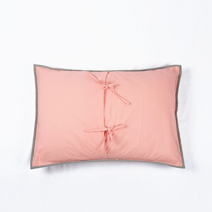 Coral Ikat Kantha Quilted Pillow Cases Vibrant Boho Home Décor