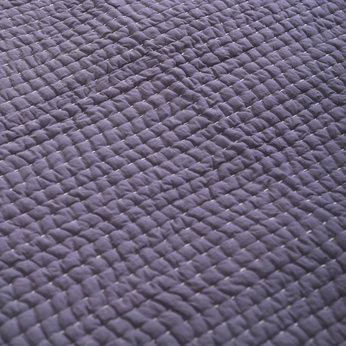 Lavender Kantha Quilt | Stripe Pattern Quilting | 100% Cotton | Handmade