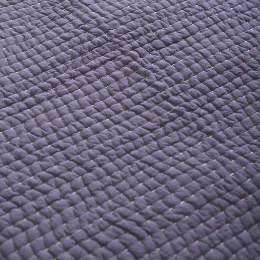 Lavender Kantha Quilt | Stripe Pattern Quilting | 100% Cotton | Handmade