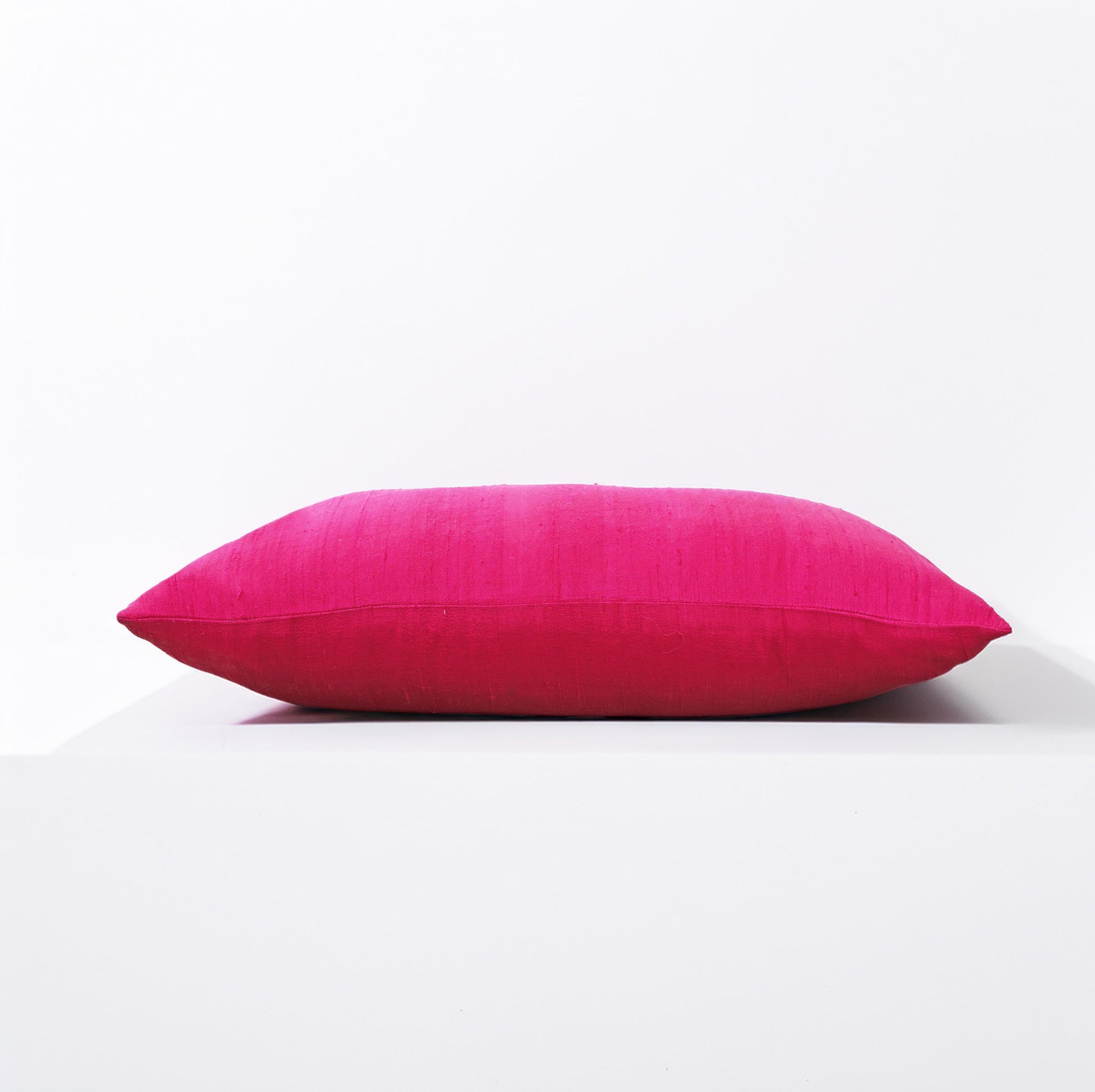 Luxurious Hot Pink Pure Dupioni Silk Decorative Pillow Cover for Home Decor