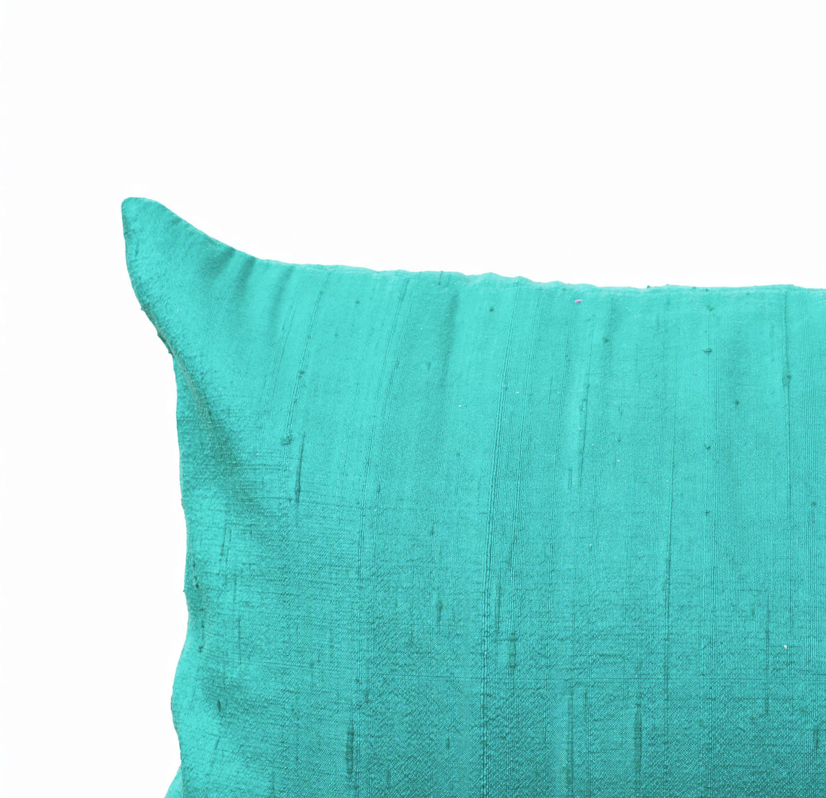 Turquoise Pure Dupioni Silk Cushion Cover | Reversible | Concealed Zip | 3 Sizes