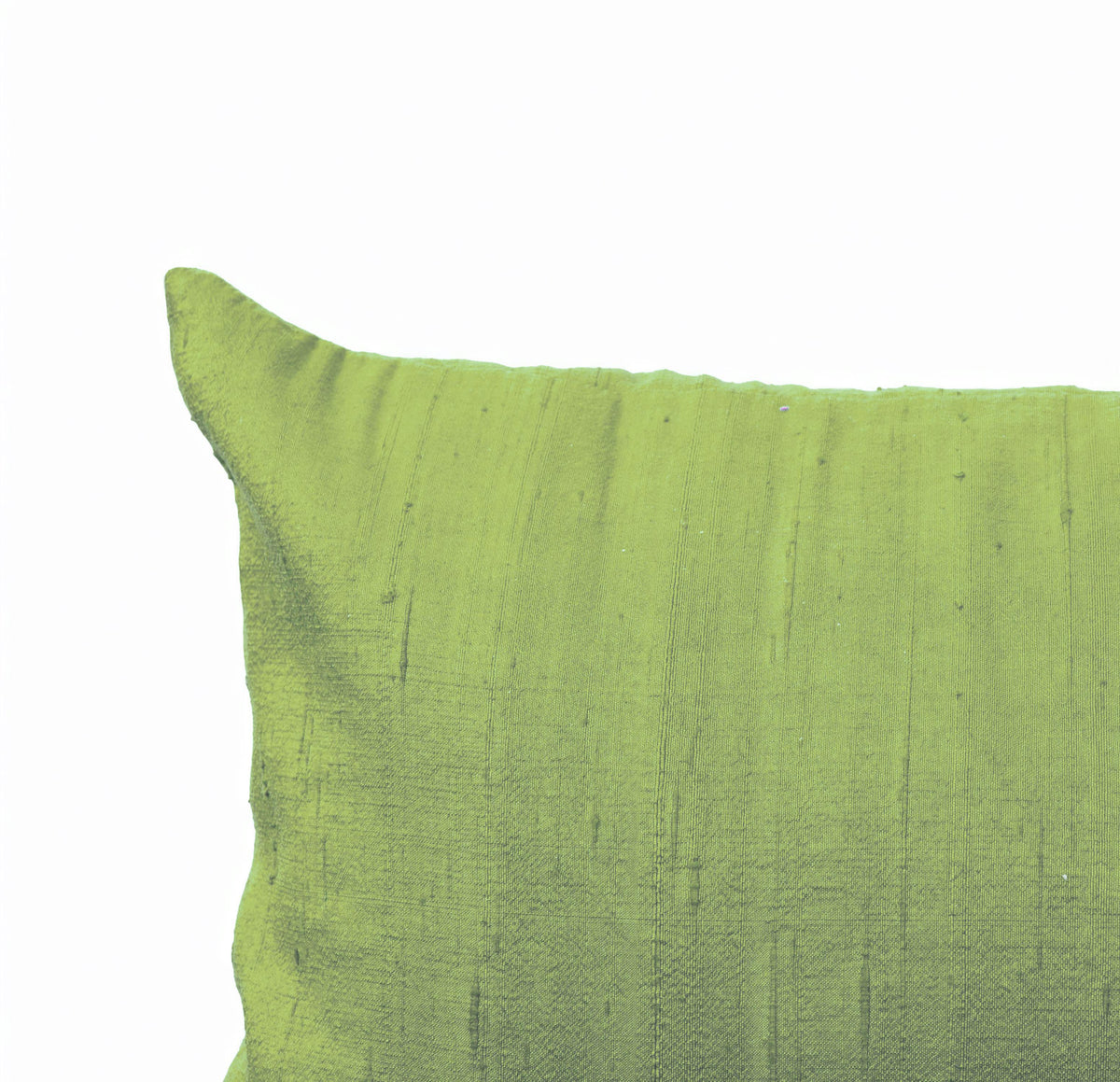 Spring Green Pure Dupioni Silk Cushion Cover | Reversible | Concealed Zip | 3 Sizes