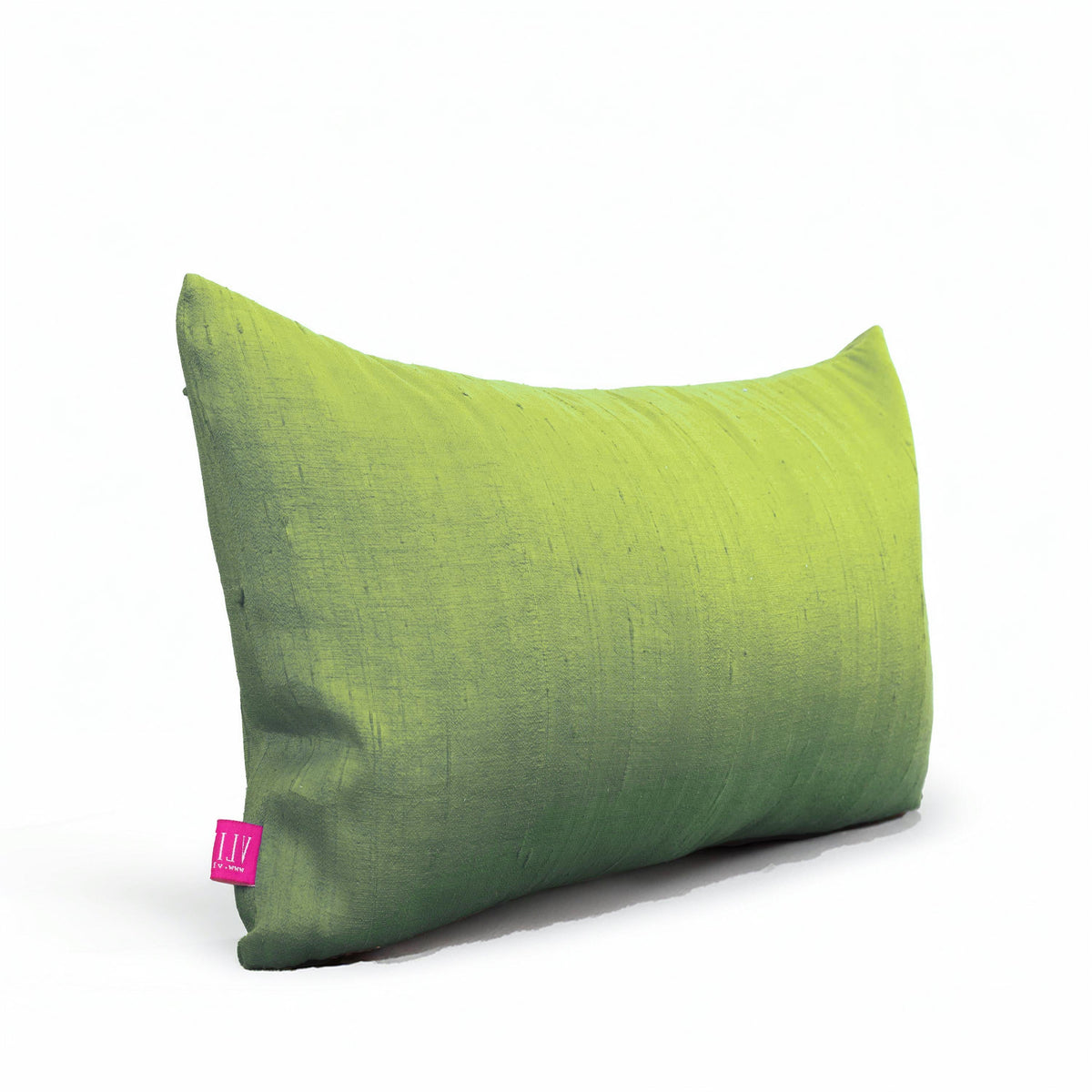 Spring Green Pure Dupioni Silk Cushion Cover | Reversible | Concealed Zip | 3 Sizes