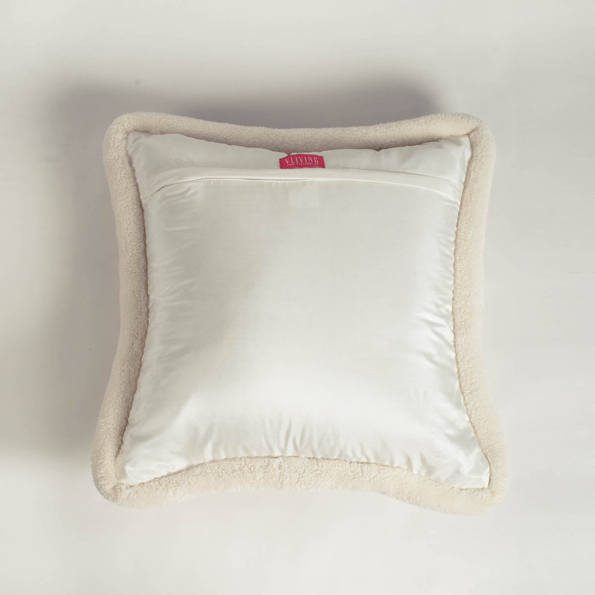 Svenska White Quilted Faux Silk Cushion Cover Nordic Throw Pillow