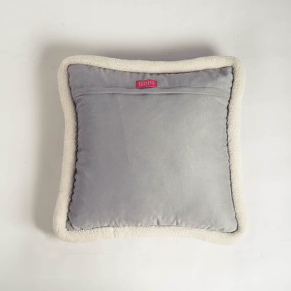 Svenska Grey Nordic Faux Suede Printed Cushion Cover - Scandinavian Home Decor Pillow