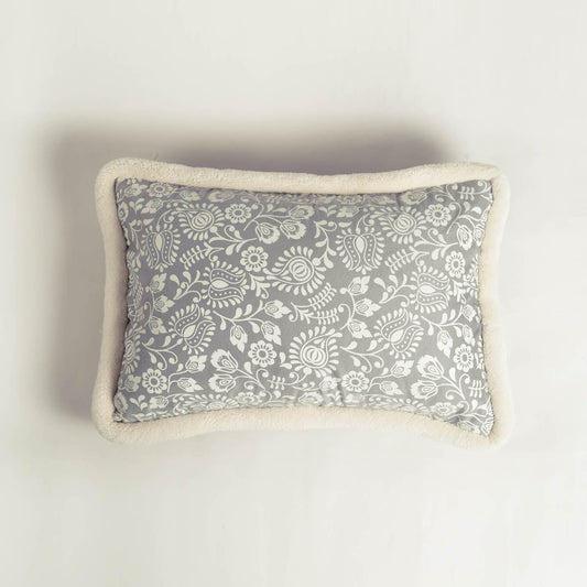 Grey Faux Suede Nordic Printed Cushion Cover – Scandinavian Pillow