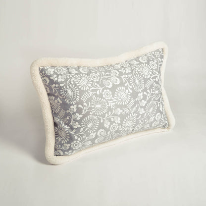 Grey Faux Suede Nordic Printed Cushion Cover – Scandinavian Pillow
