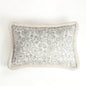 Svenska - Ivory All Over Print Lumbar Cushion Cover | Faux Suede | Nordic Style