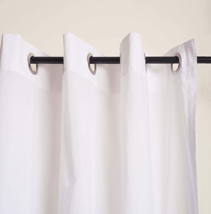White Sheer Cotton Voile Curtain – Light‑Filtering Elegant Window Panel