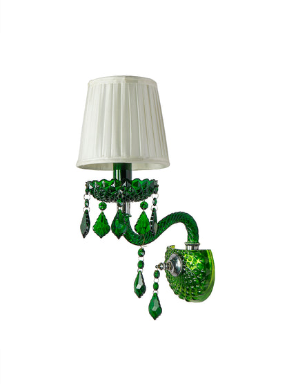 Green Glass 1-Light Wall Sconce – 38.1 cm
