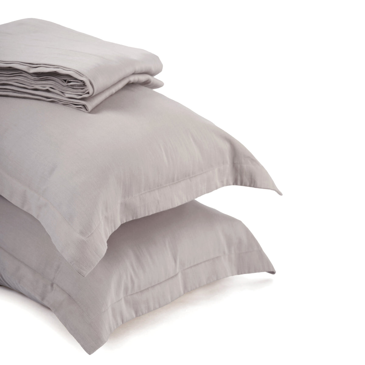 Concrete Grey 300TC Cotton Satin Sheet Set — Premium Gift Box | VLiving