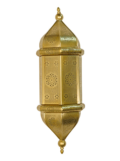 Gold Mild Steel 1-Light Wall Sconce – 50.8 cm