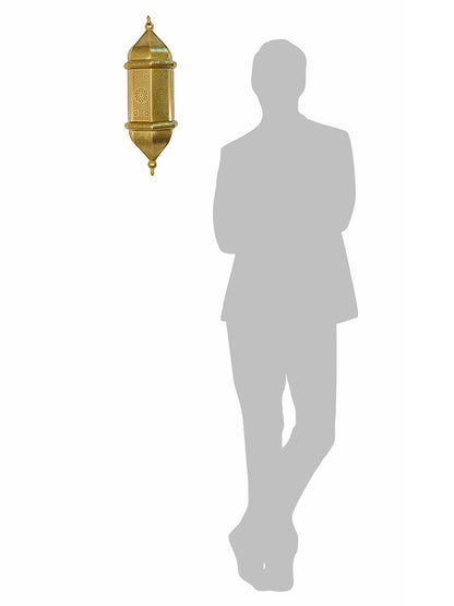 Gold Mild Steel 1-Light Wall Sconce – 50.8 cm