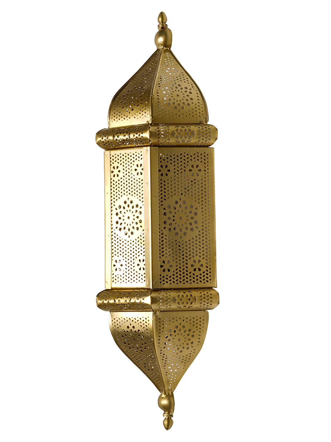 Gold Mild Steel 1-Light Wall Sconce – 50.8 cm