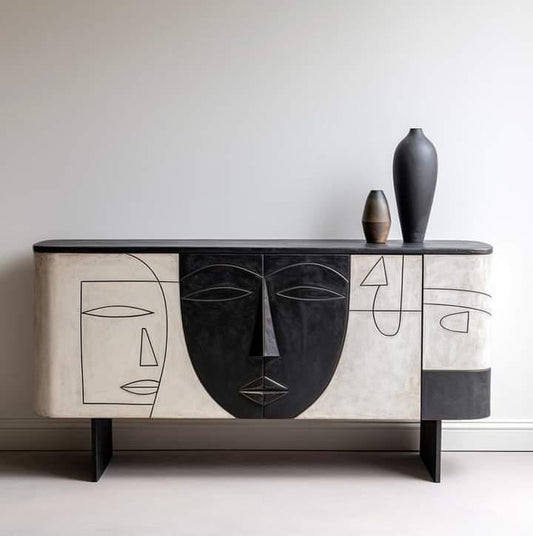 Mask inspired sideboard