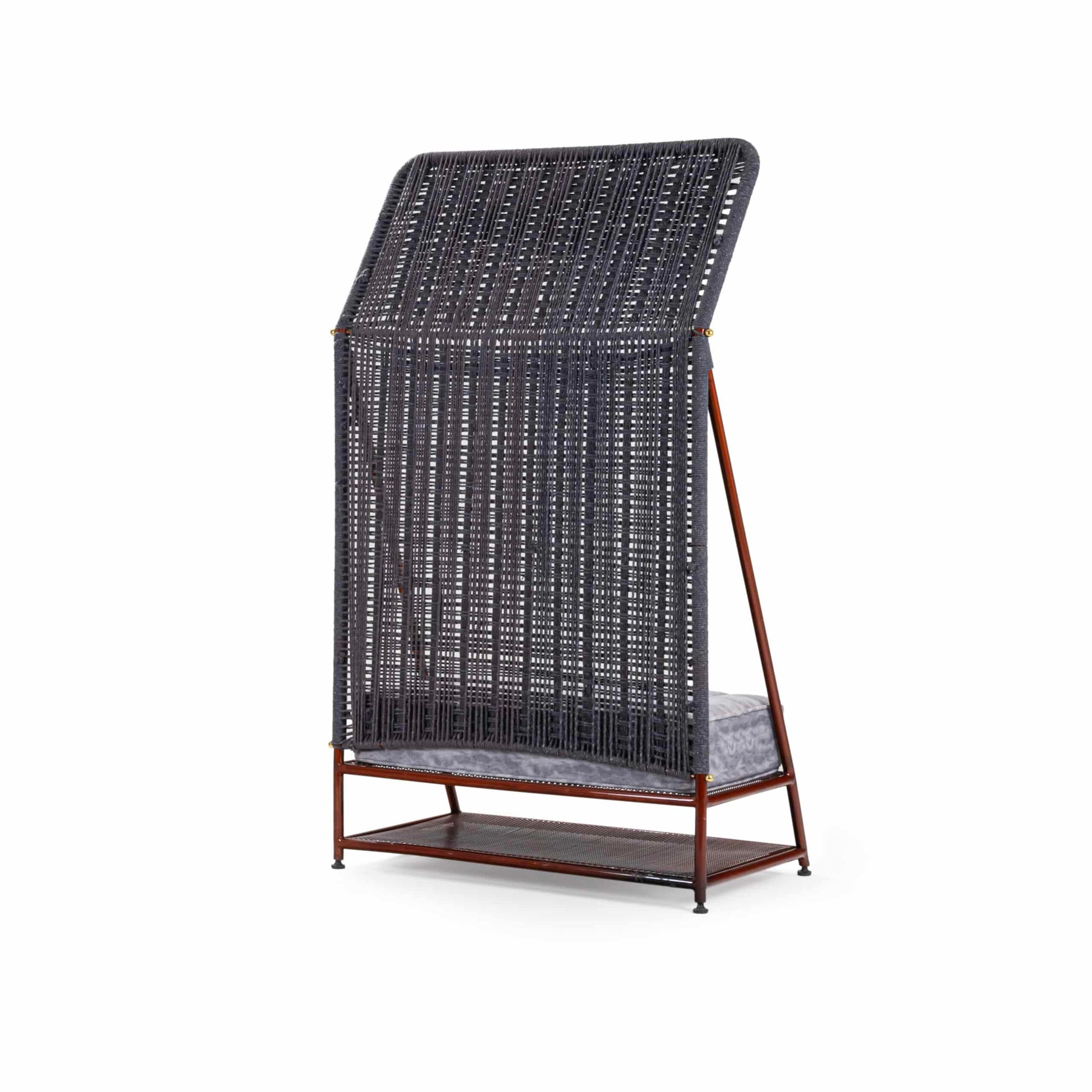 Bunaai Bench – Rose Gold & Grey Niwar Upholstered Seating