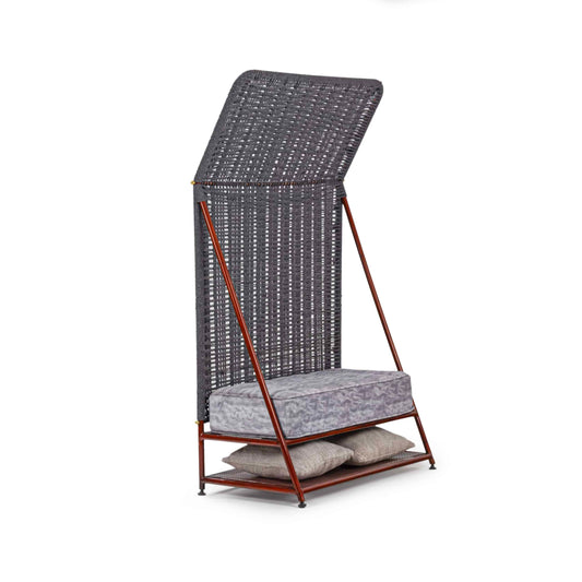 Bunaai Bench – Rose Gold & Grey Niwar Upholstered Seating